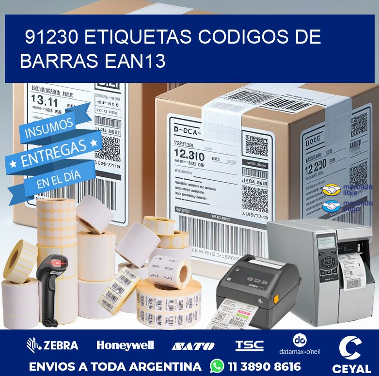 91230 ETIQUETAS CODIGOS DE BARRAS EAN13