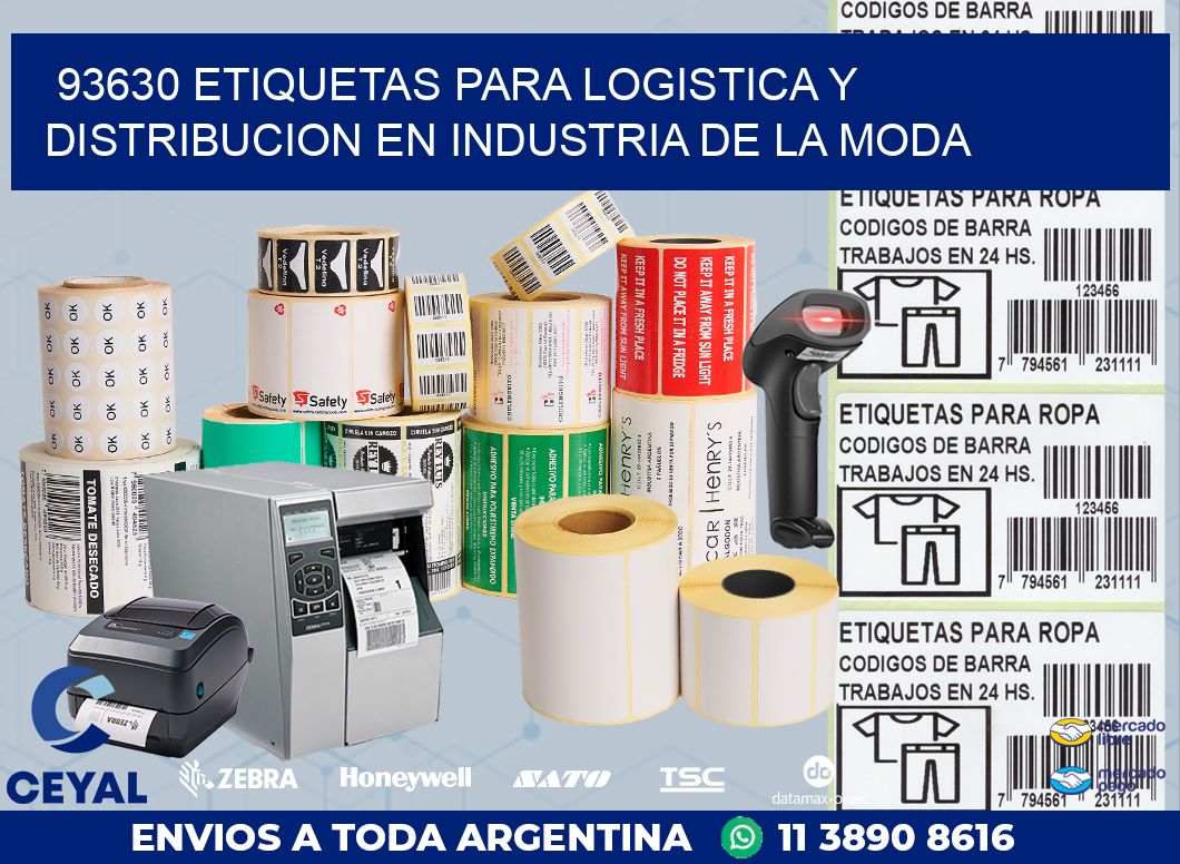 93630 ETIQUETAS PARA LOGISTICA Y DISTRIBUCION EN INDUSTRIA DE LA MODA