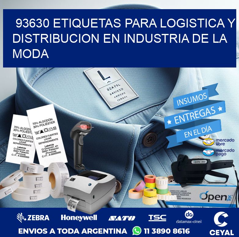 93630 ETIQUETAS PARA LOGISTICA Y DISTRIBUCION EN INDUSTRIA DE LA MODA