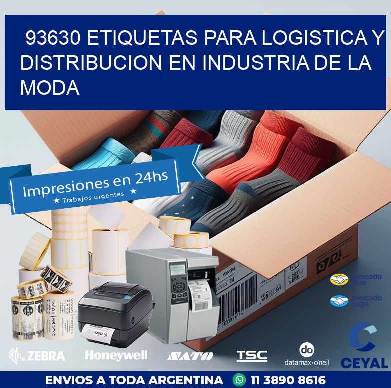 93630 ETIQUETAS PARA LOGISTICA Y DISTRIBUCION EN INDUSTRIA DE LA MODA