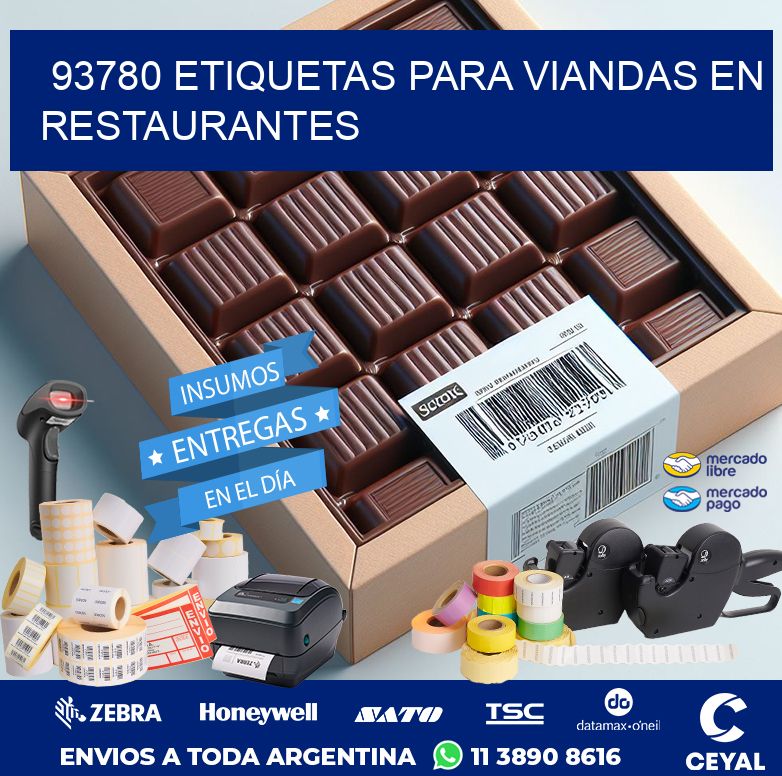 93780 ETIQUETAS PARA VIANDAS EN RESTAURANTES