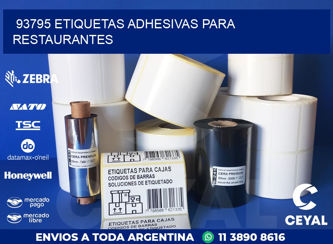 93795 ETIQUETAS ADHESIVAS PARA RESTAURANTES