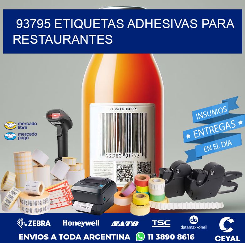 93795 ETIQUETAS ADHESIVAS PARA RESTAURANTES