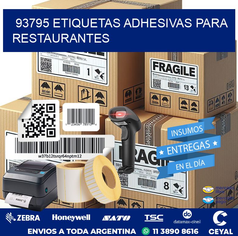 93795 ETIQUETAS ADHESIVAS PARA RESTAURANTES