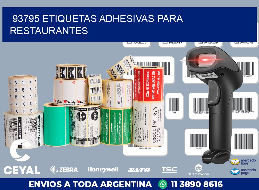 93795 ETIQUETAS ADHESIVAS PARA RESTAURANTES