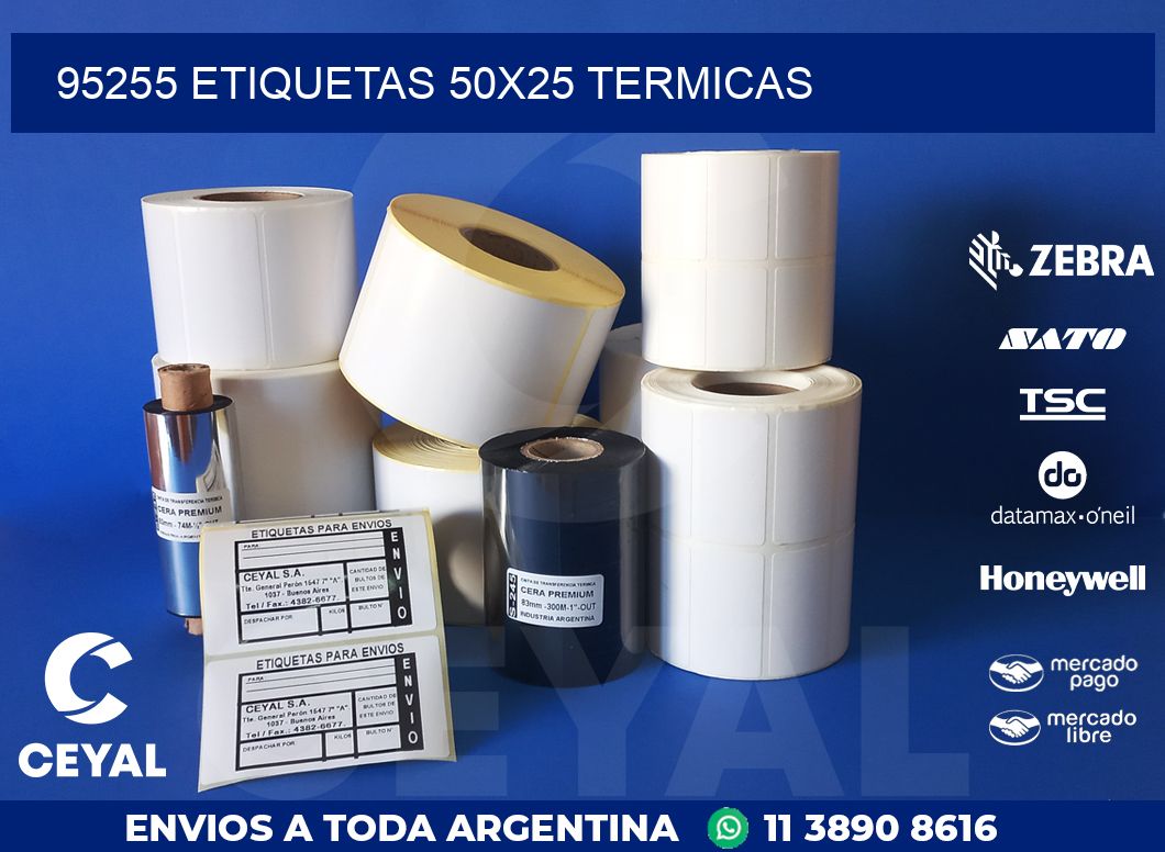 95255 ETIQUETAS 50X25 TERMICAS