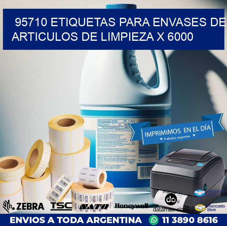 95710 ETIQUETAS PARA ENVASES DE ARTICULOS DE LIMPIEZA X 6000