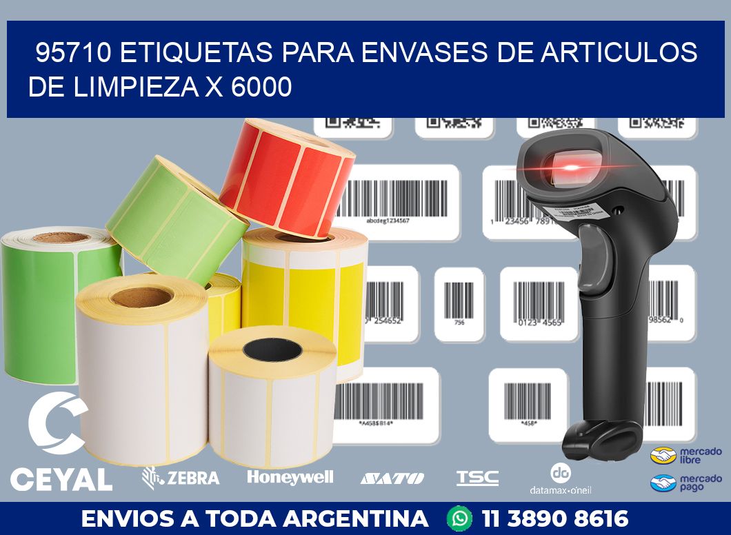 95710 ETIQUETAS PARA ENVASES DE ARTICULOS DE LIMPIEZA X 6000
