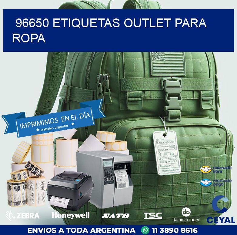 96650 ETIQUETAS OUTLET PARA ROPA