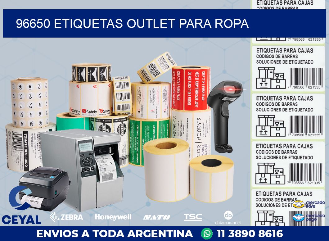 96650 ETIQUETAS OUTLET PARA ROPA