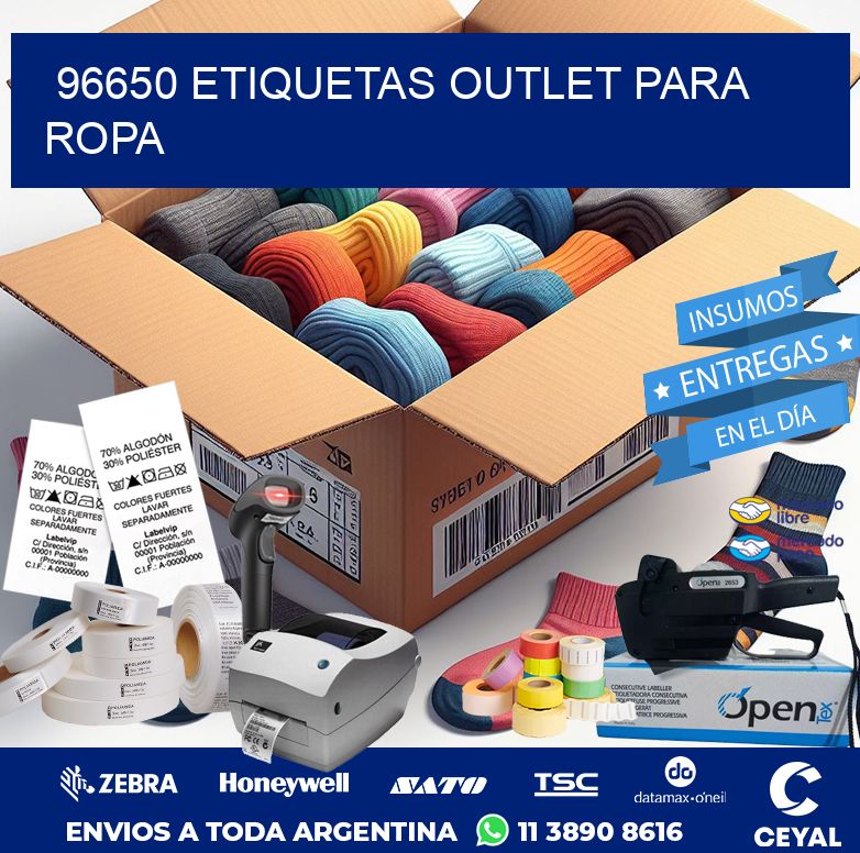 96650 ETIQUETAS OUTLET PARA ROPA