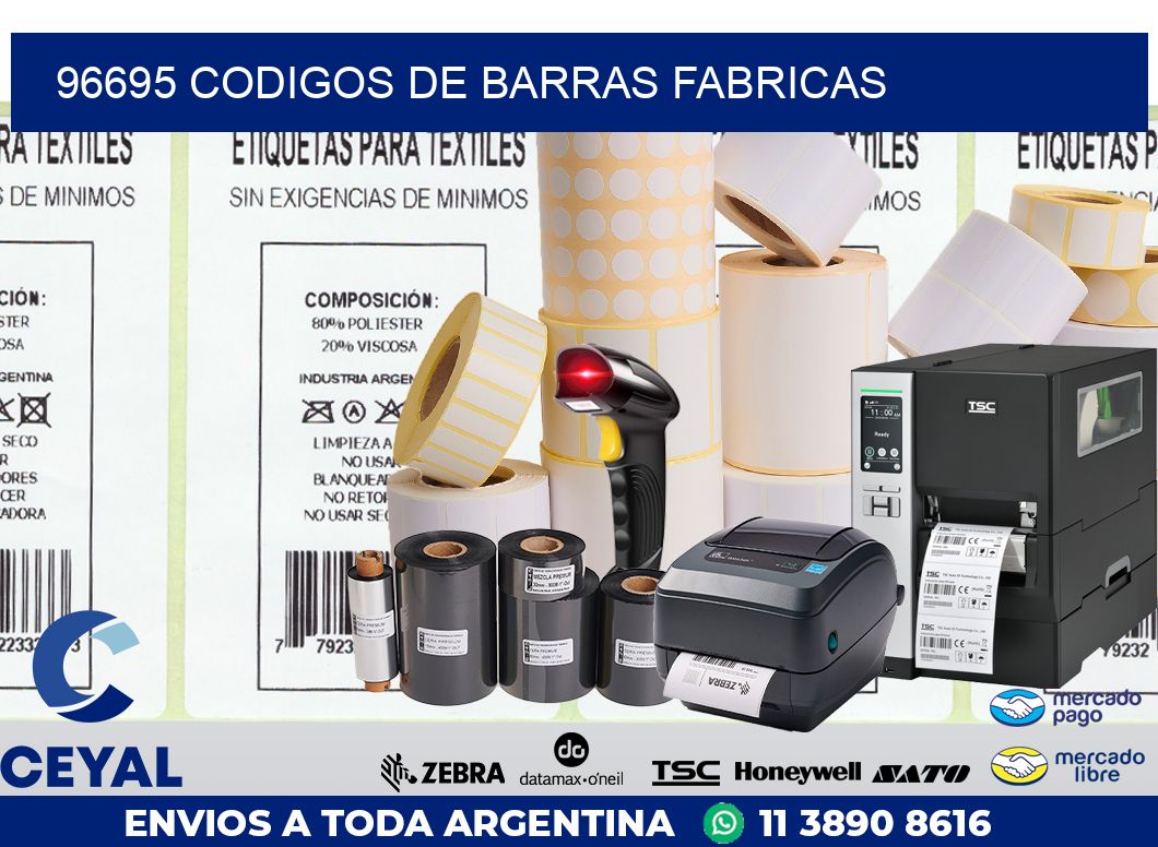 96695 CODIGOS DE BARRAS FABRICAS
