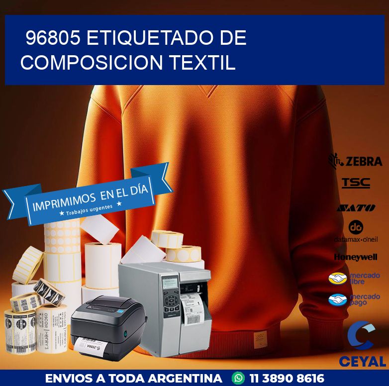96805 ETIQUETADO DE COMPOSICION TEXTIL