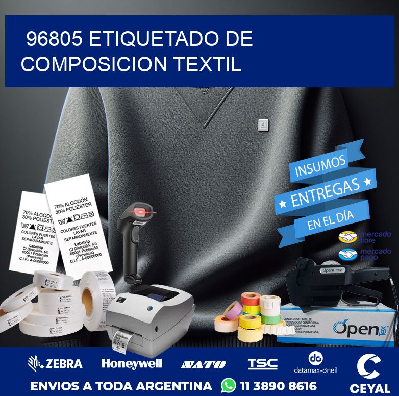 96805 ETIQUETADO DE COMPOSICION TEXTIL