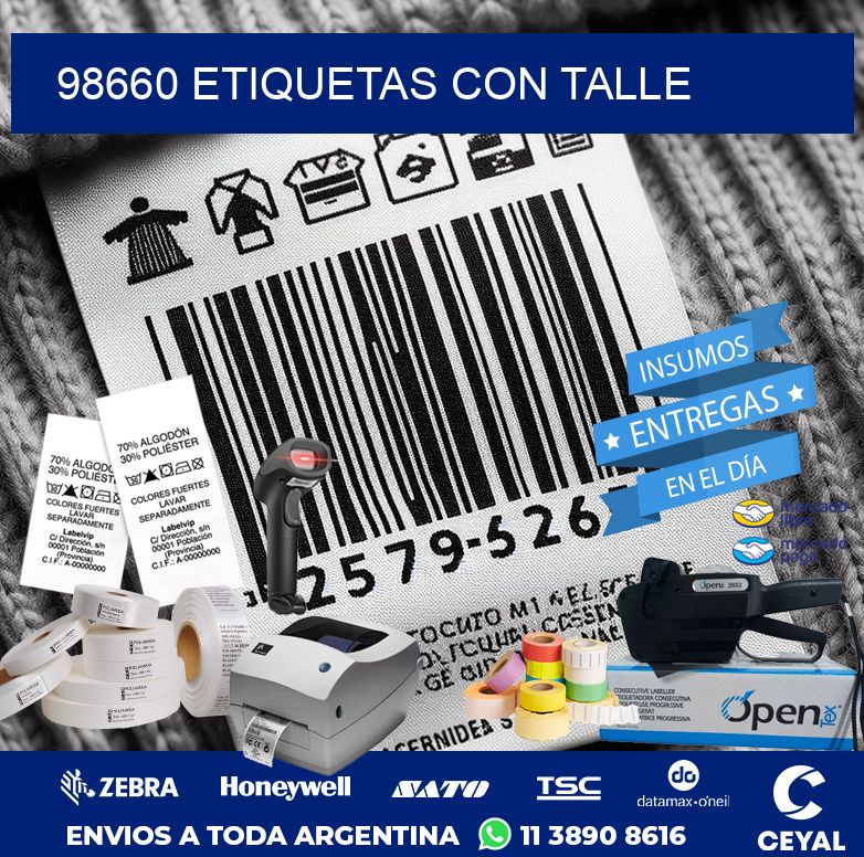 98660 ETIQUETAS CON TALLE