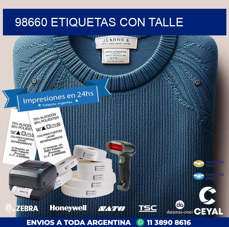 98660 ETIQUETAS CON TALLE