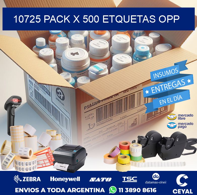 10725 PACK X 500 ETQUETAS OPP