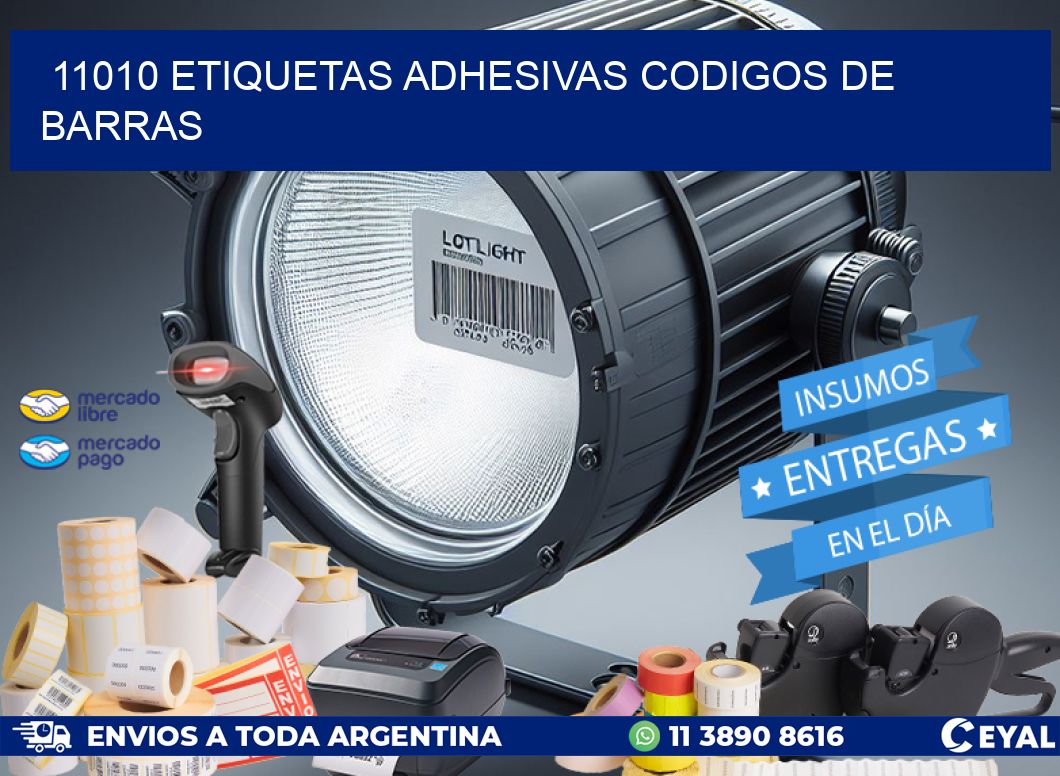 11010 ETIQUETAS ADHESIVAS CODIGOS DE BARRAS
