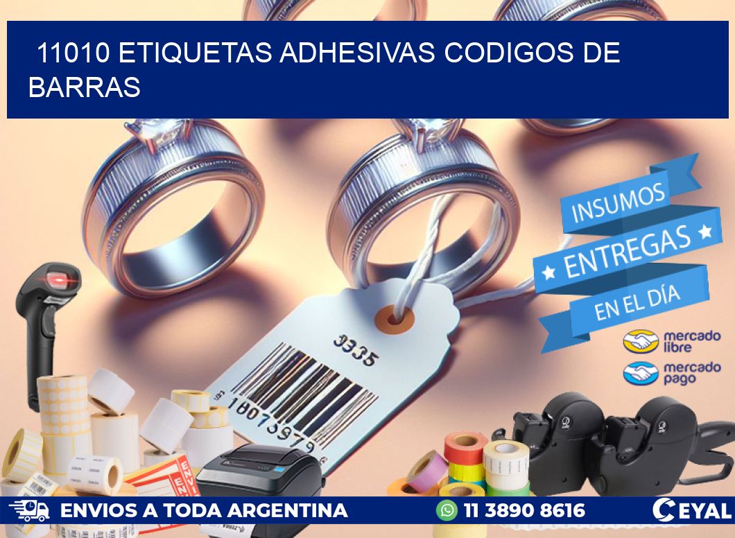 11010 ETIQUETAS ADHESIVAS CODIGOS DE BARRAS