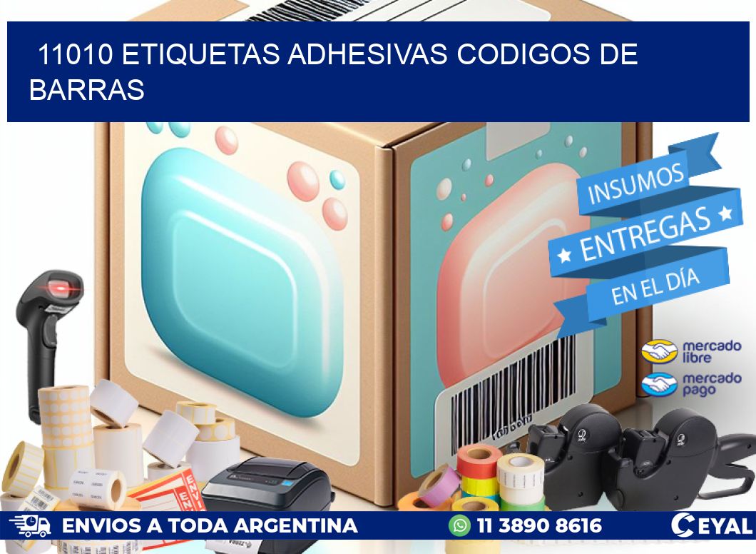 11010 ETIQUETAS ADHESIVAS CODIGOS DE BARRAS