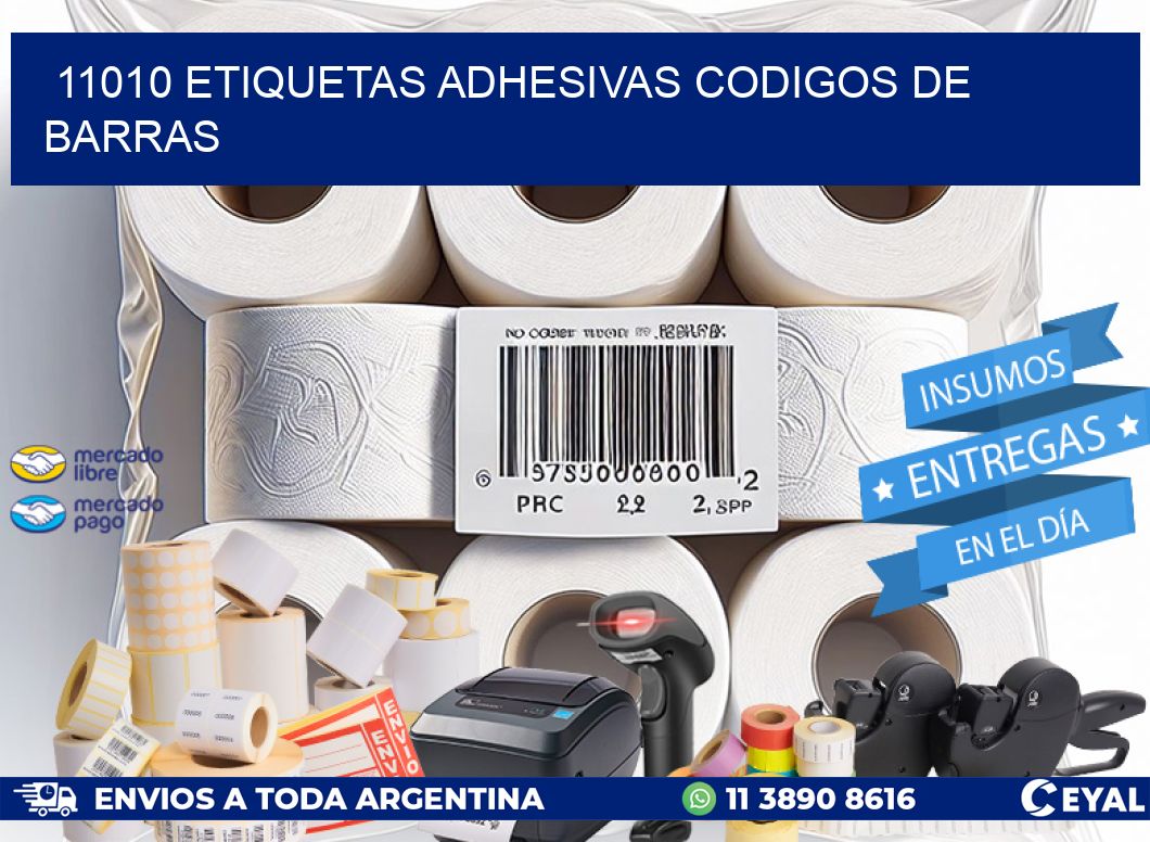 11010 ETIQUETAS ADHESIVAS CODIGOS DE BARRAS