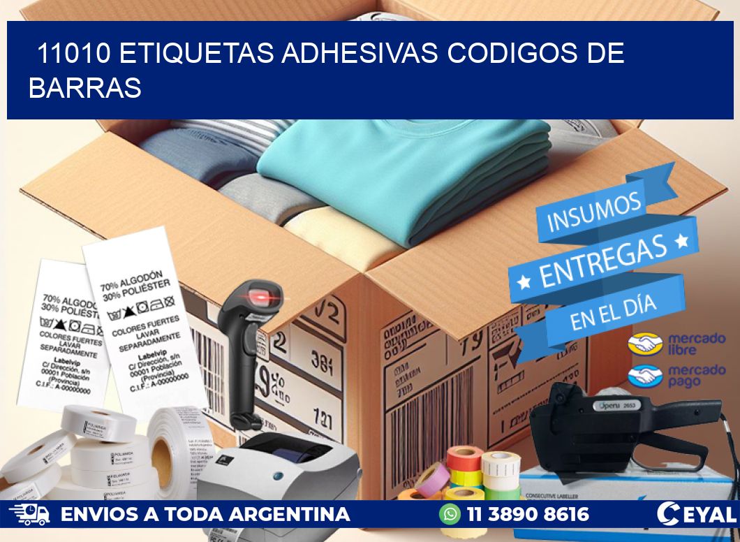 11010 ETIQUETAS ADHESIVAS CODIGOS DE BARRAS