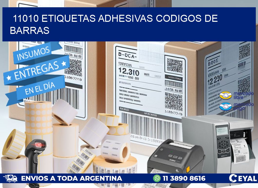 11010 ETIQUETAS ADHESIVAS CODIGOS DE BARRAS