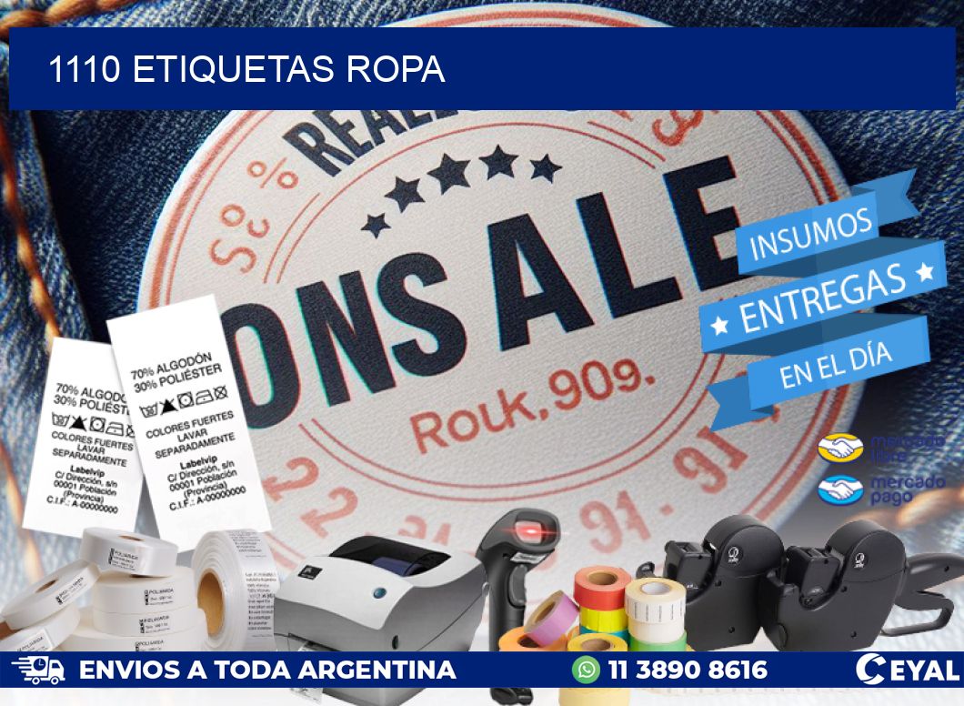 1110 ETIQUETAS ROPA