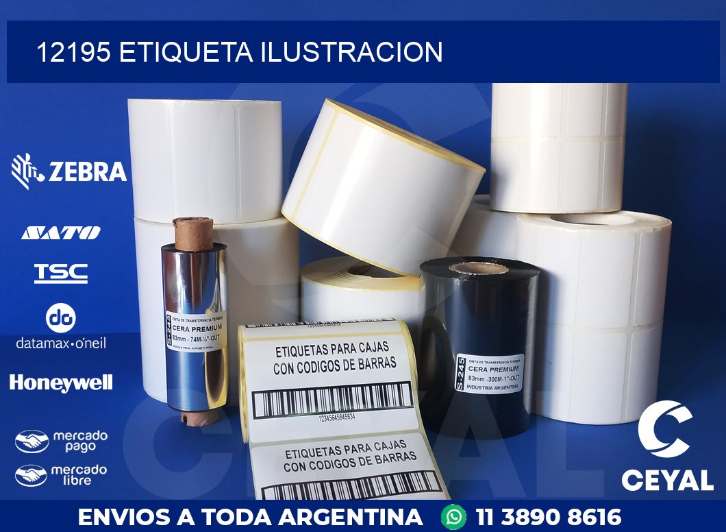 12195 etiqueta ilustracion