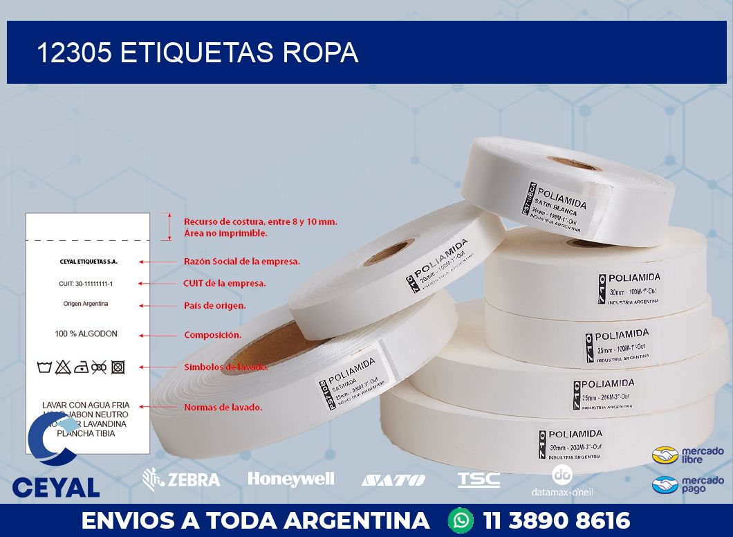 12305 ETIQUETAS ROPA