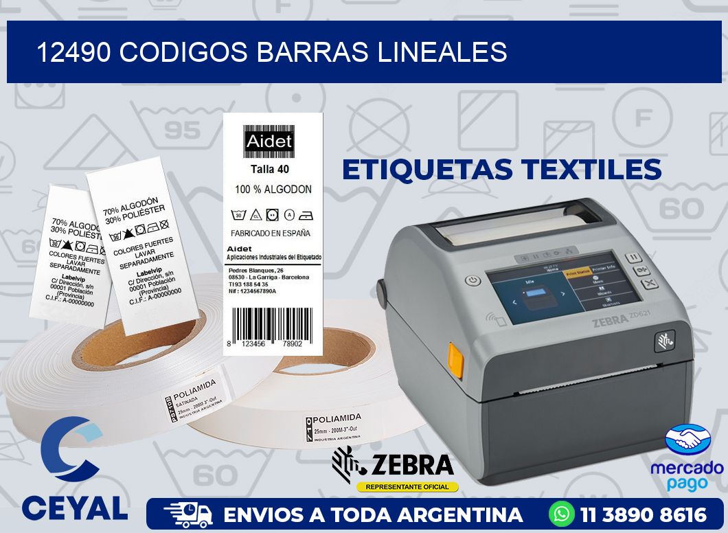 12490 CODIGOS BARRAS LINEALES