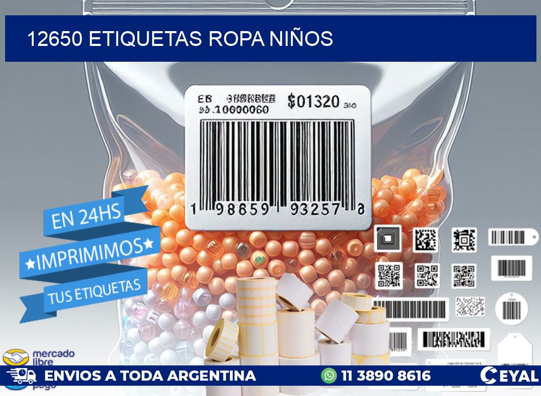 12650 ETIQUETAS ROPA NIÑOS