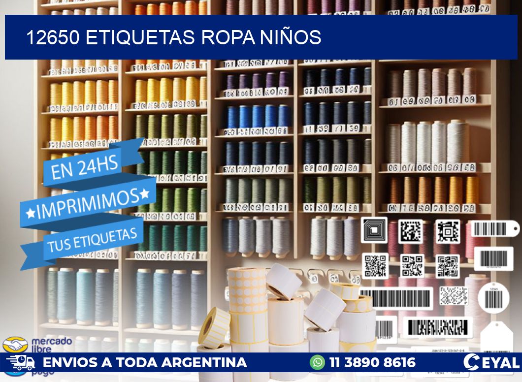 12650 ETIQUETAS ROPA NIÑOS