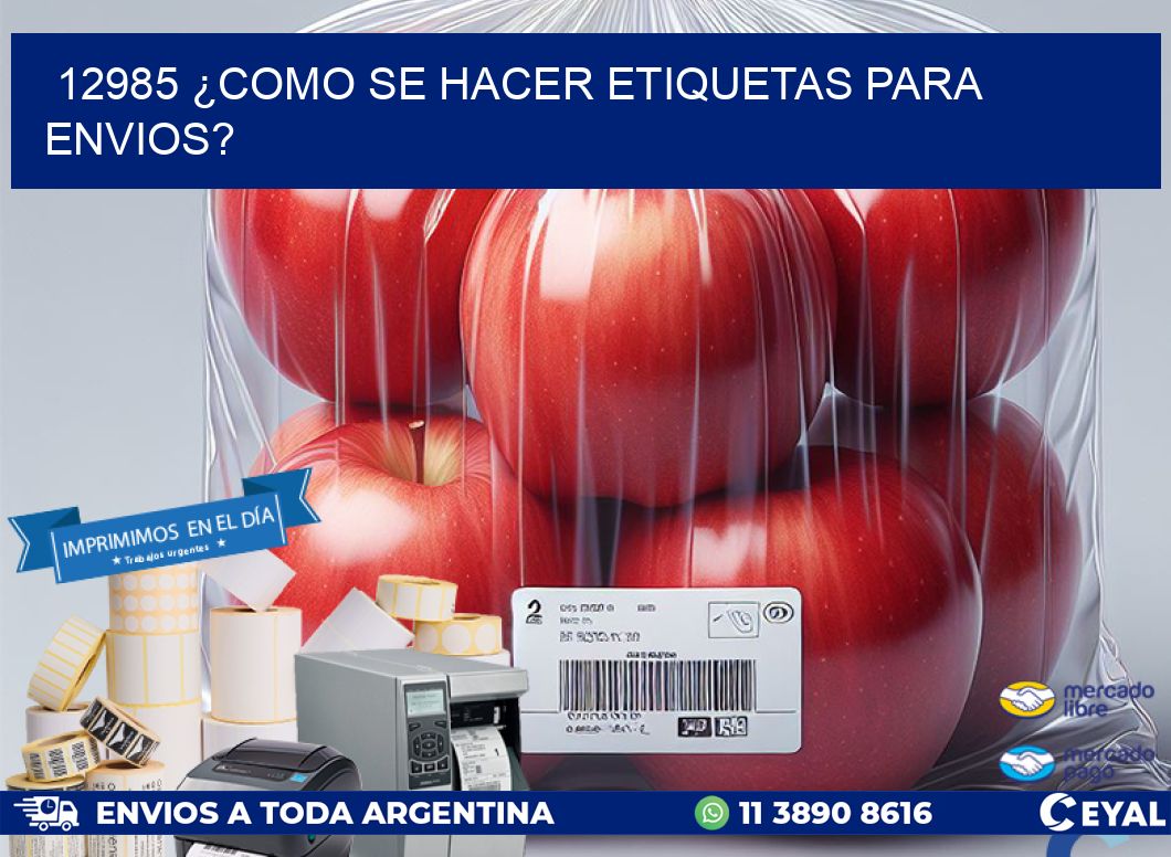 12985 ¿COMO SE HACER ETIQUETAS PARA ENVIOS?