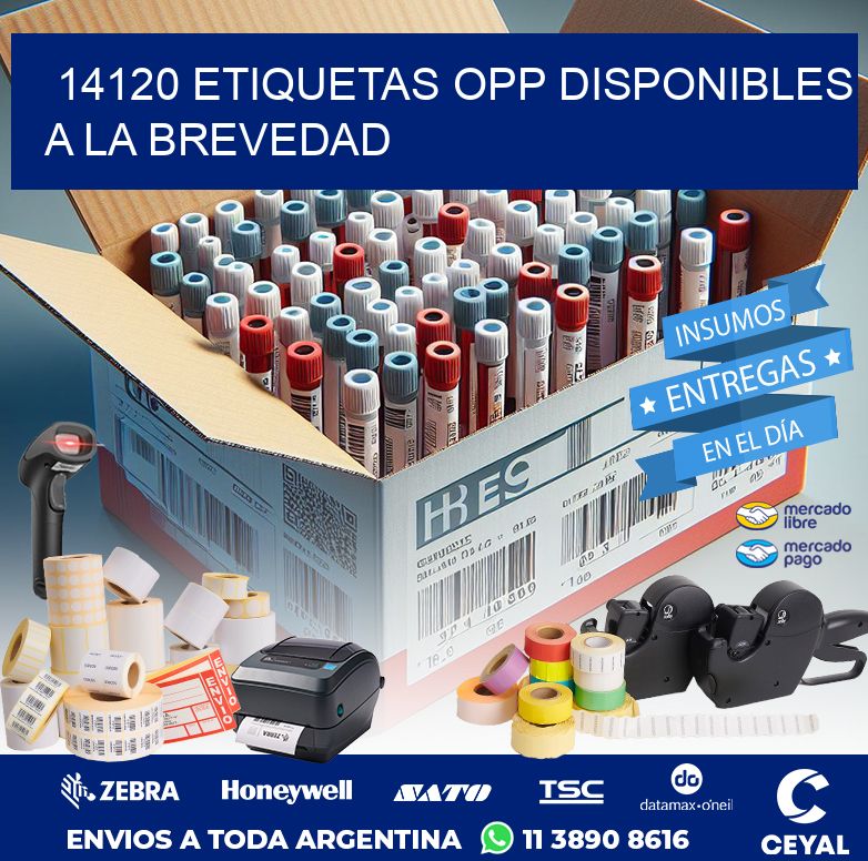 14120 ETIQUETAS OPP DISPONIBLES A LA BREVEDAD