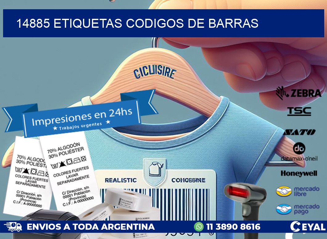 14885 etiquetas codigos de barras