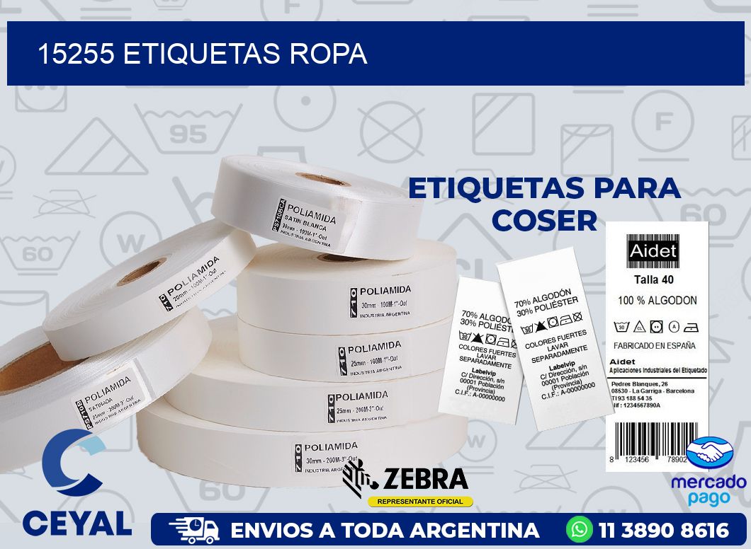 15255 ETIQUETAS ROPA