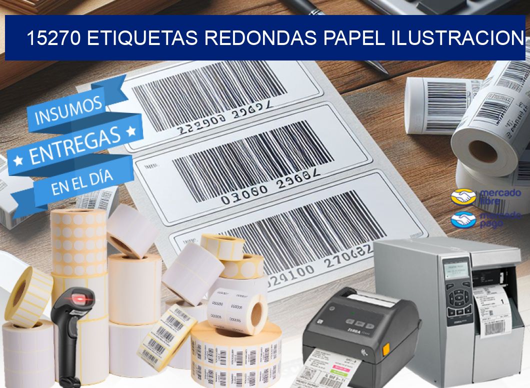 15270 ETIQUETAS REDONDAS PAPEL ILUSTRACION