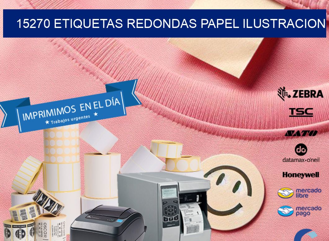 15270 ETIQUETAS REDONDAS PAPEL ILUSTRACION