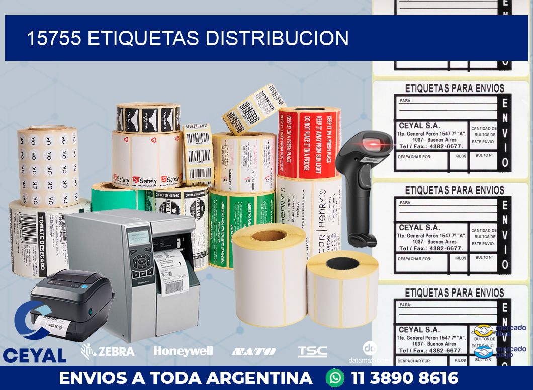 15755 etiquetas distribucion