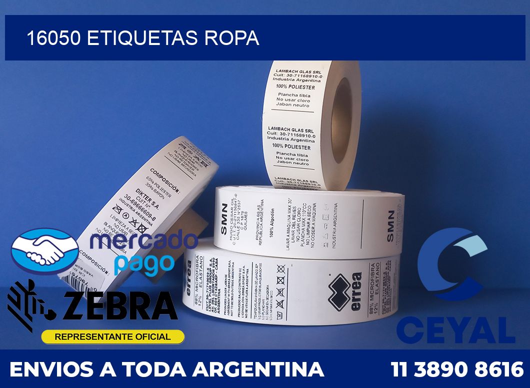 16050 ETIQUETAS ROPA