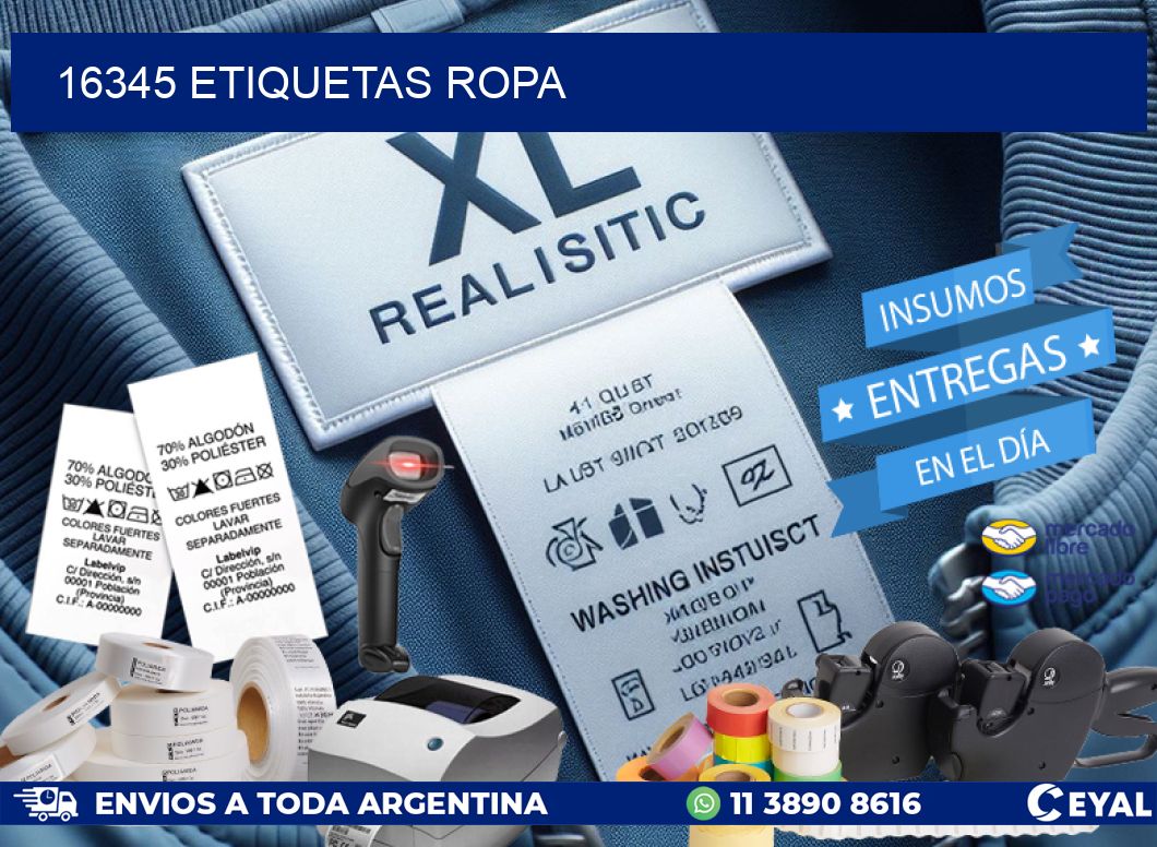 16345 ETIQUETAS ROPA