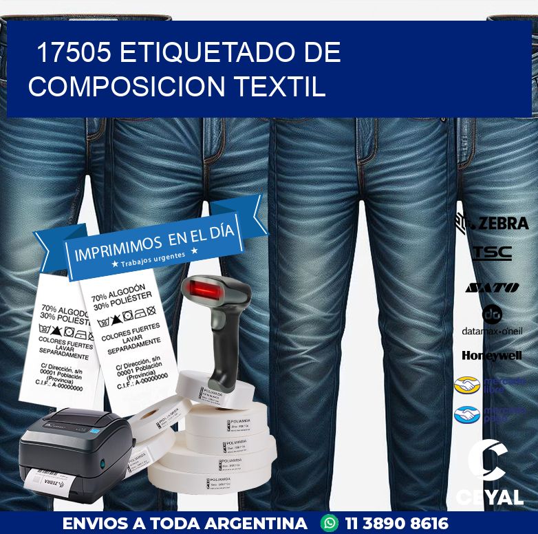 17505 ETIQUETADO DE COMPOSICION TEXTIL