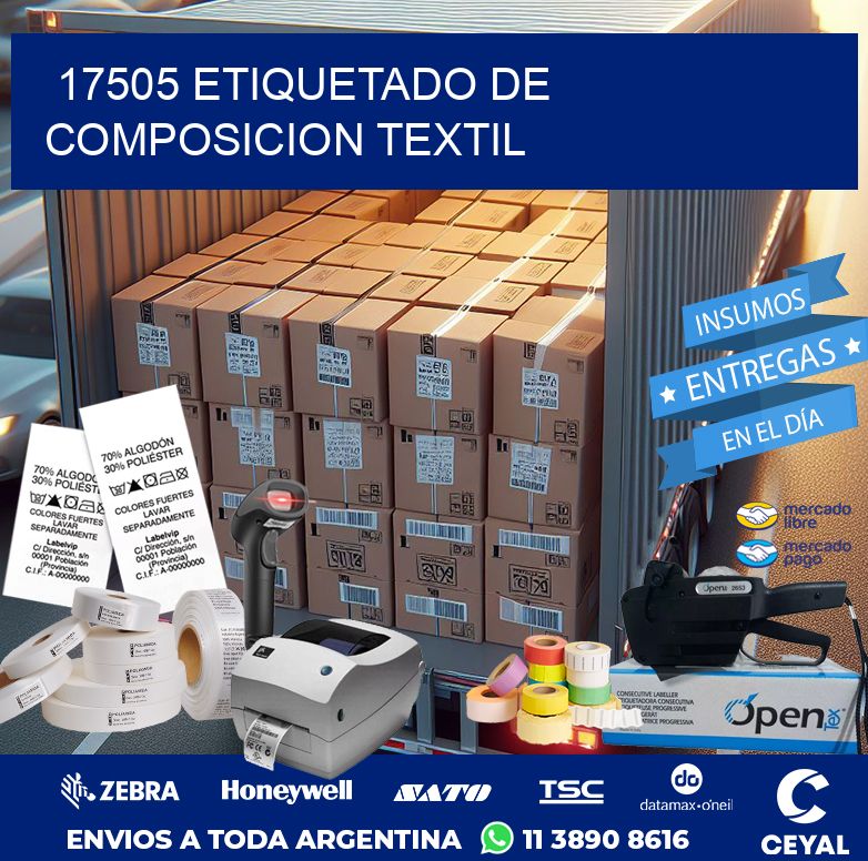 17505 ETIQUETADO DE COMPOSICION TEXTIL