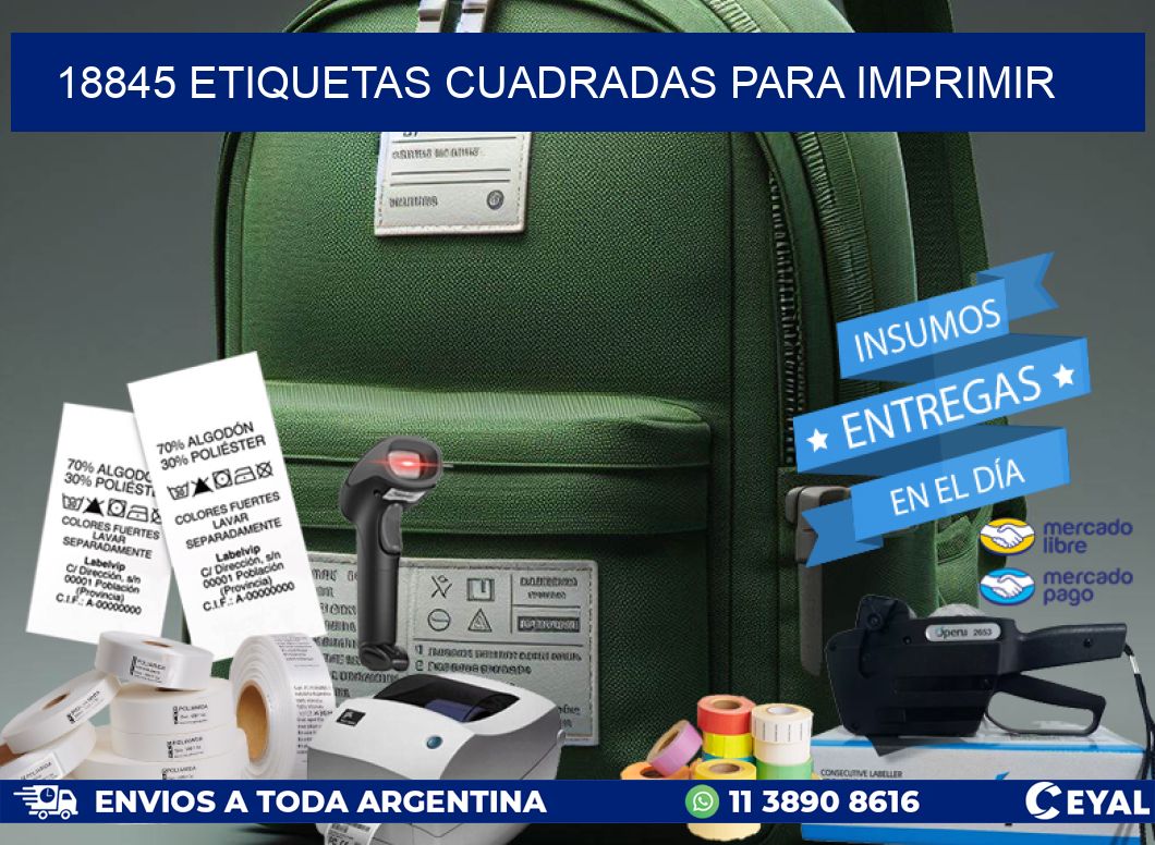 18845 Etiquetas cuadradas para imprimir