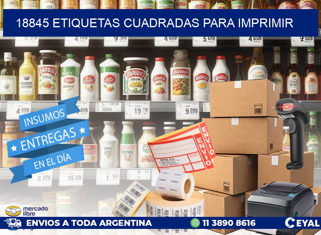 18845 Etiquetas cuadradas para imprimir