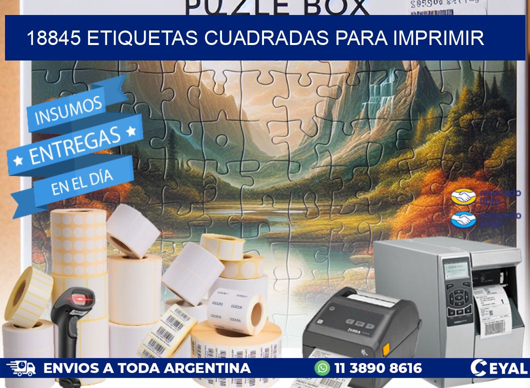 18845 Etiquetas cuadradas para imprimir