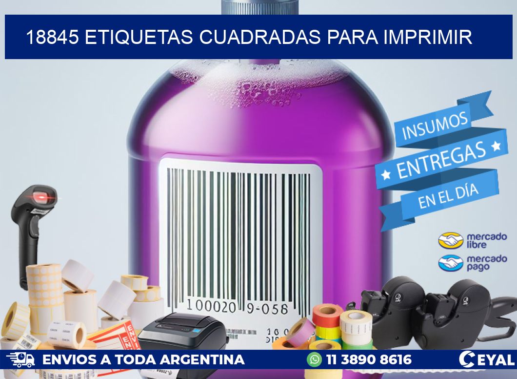 18845 Etiquetas cuadradas para imprimir