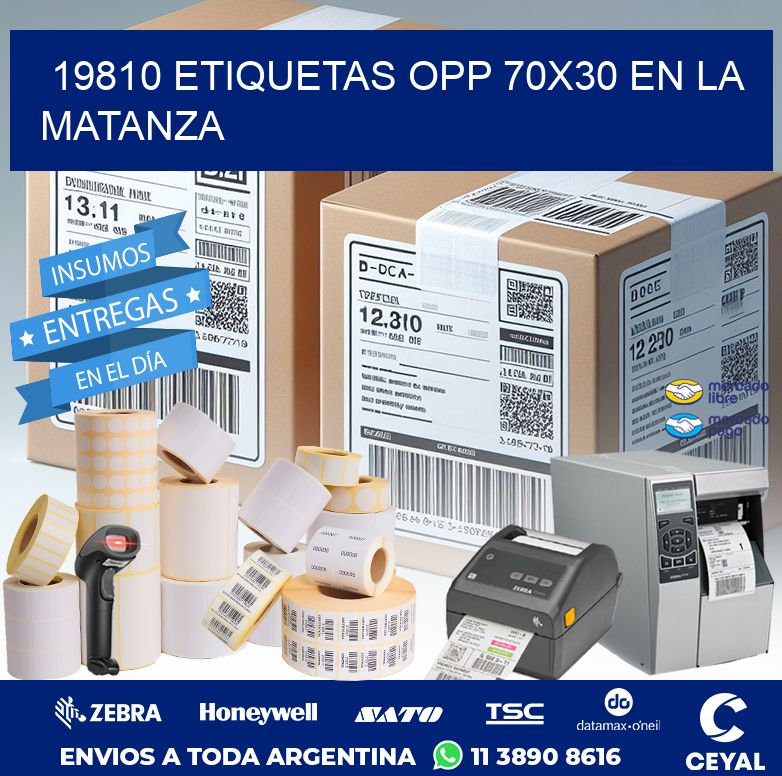 19810 ETIQUETAS OPP 70X30 EN LA MATANZA