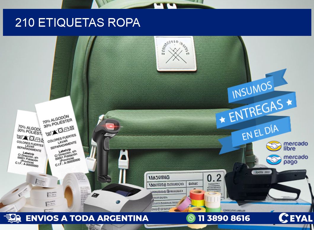 210 ETIQUETAS ROPA
